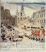 Paul Revere Le massacre de Boston oil painting artist